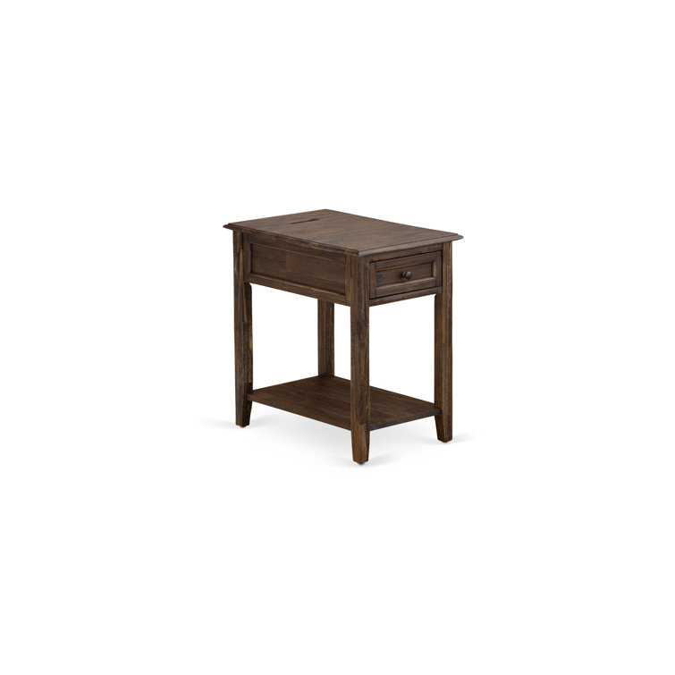 Red Barrel Studio® Katon 24'' Tall Solid Wood End Table with Storage